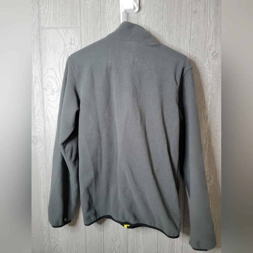 The North Face Boy Gray Fleece Jacket with Yellow Accents